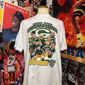 Vintage Green Bay Packers 1997 Super Bowl XXXI Champions NFL T Shirt Sz 2XL